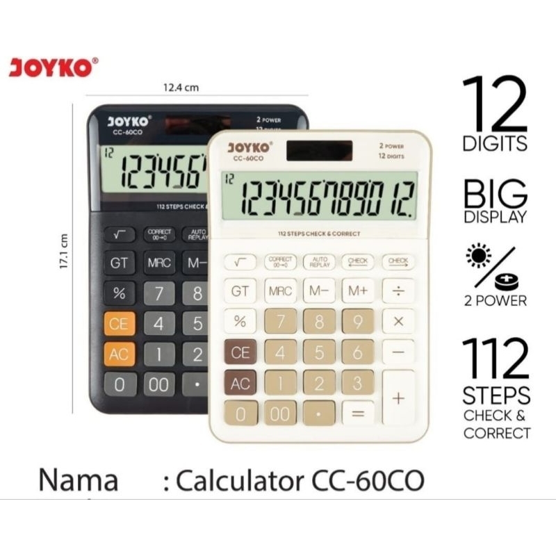 

Kalkulator Joyko CC 60 (1pcs) 12digit