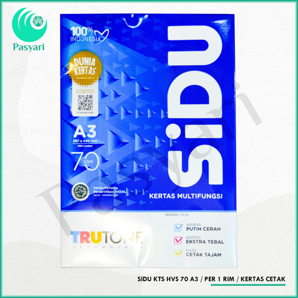 

SIDU KTS HVS 70 A3 / PER 1 RIM / KERTAS CETAK