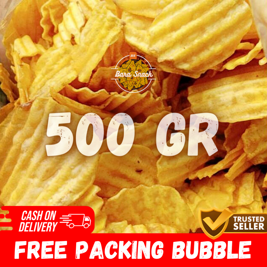 

[ 500gr ] Keripik Talas Gelombang / Keripik Chitato Rasa Original / Camilan Snack Kiloan Murah -B