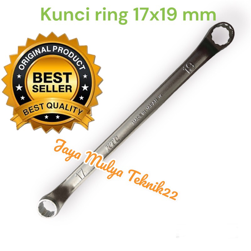 KTC kunci ring 17x19 mm / box end wrench M5-1719 KTC Japan original / Alat bengkel