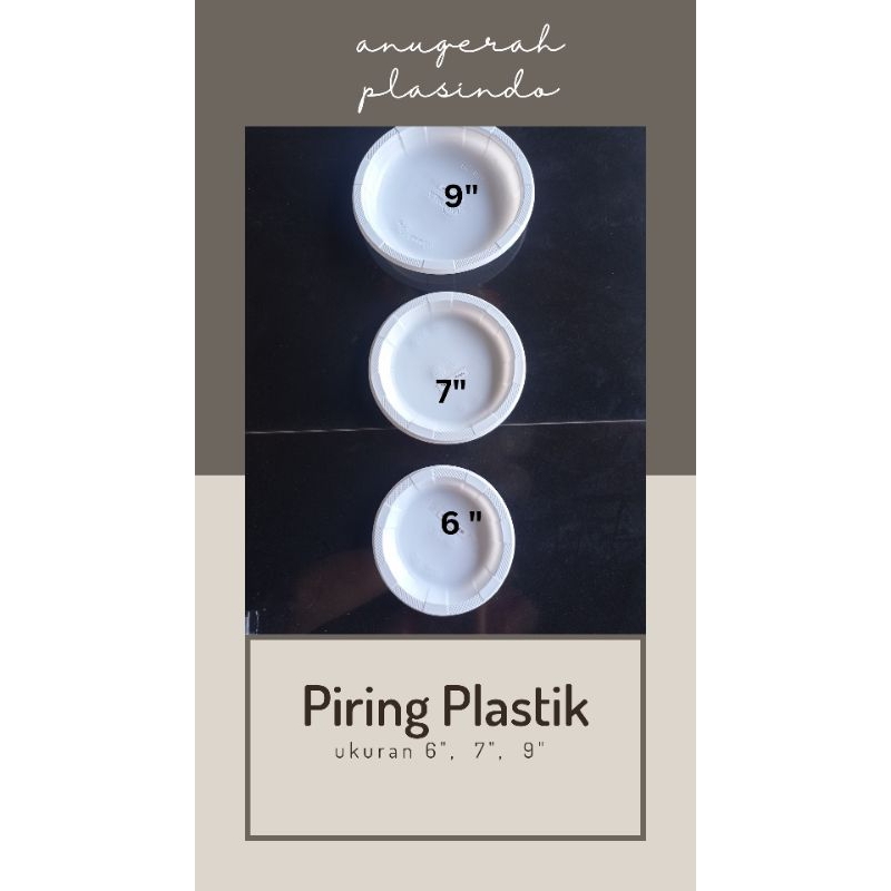 piring plastik putih susu