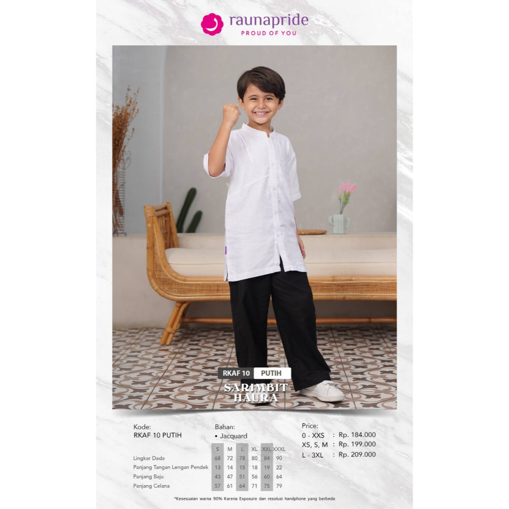 Rauna Pride RKAF 10 Putih Koko Anak