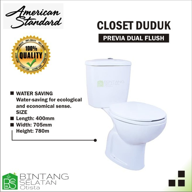 Kloset Duduk American Standard Dual Flush