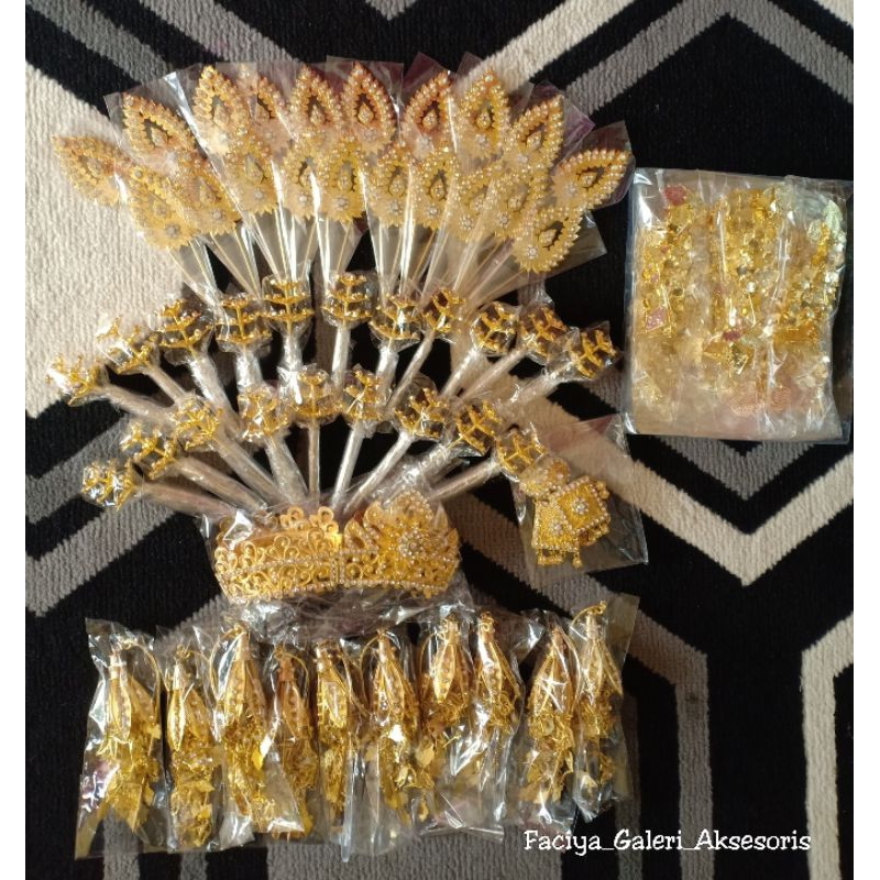 Set Sunting Pengantin Aceh Cewek Full Tembaga Gold / Emas