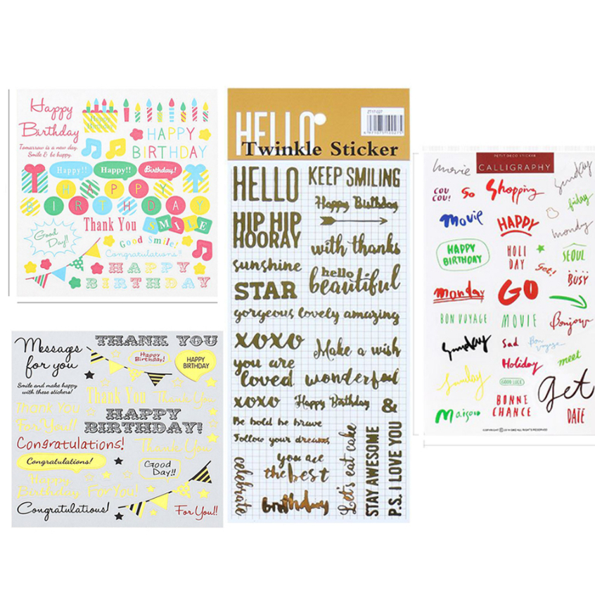 

Sticker jurnal cutting letter diy tulisan stiker calligraphy