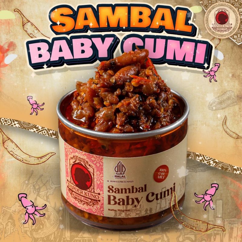 

Dapoer Kuno Sambal Baby Cumi 150gr