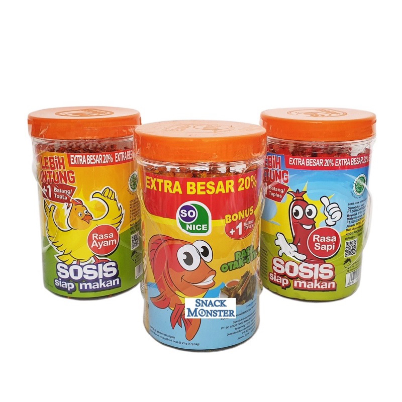 

SOSIS SO NICE SIAP MAKAN TOPLES ISI 25 pcs