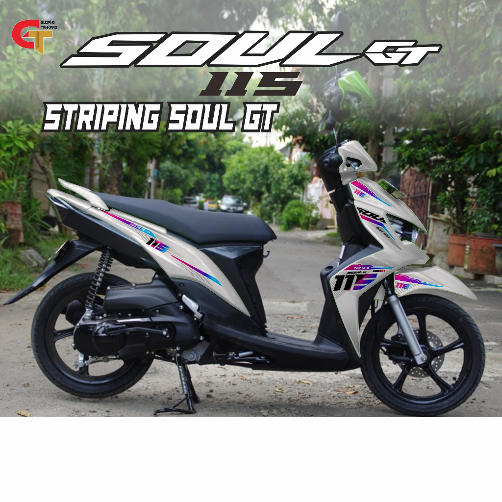 STICKER STRIPING MOTOR SOUL GT VARIASI RAINBOWW YAMAHA MIO SOUL GT 115