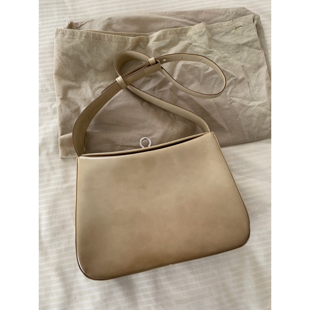 Salvatore Ferragamo ombré nude leather bag (authentic)