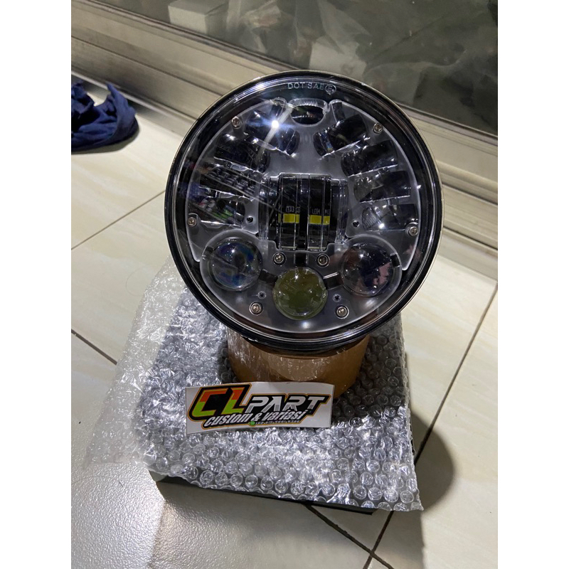LAMPU DAYMAKER 16 LED HEADLAMP 5,75 INCH SENJA BLUE