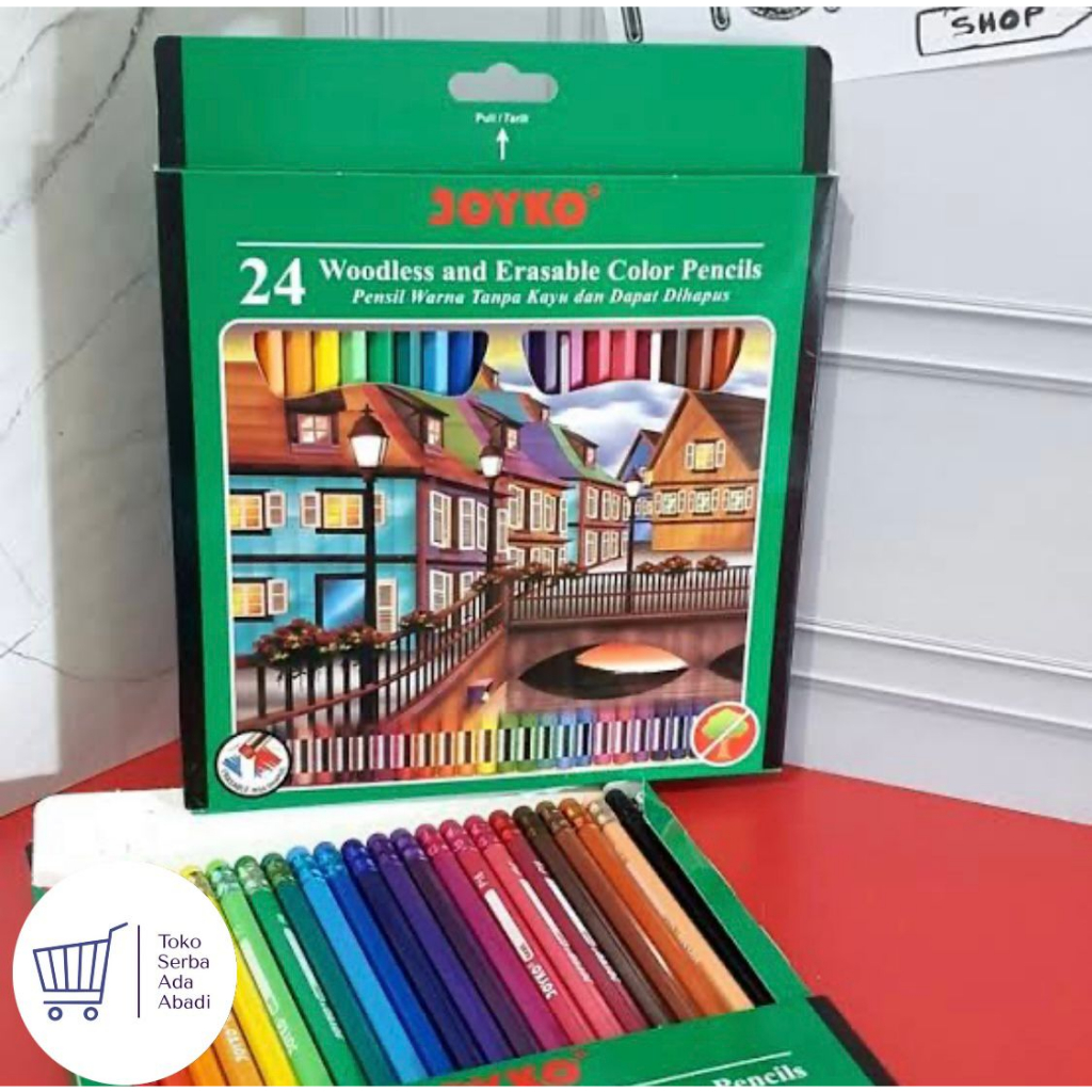 

Pensil Warna Joyko 12 Warna DAPAT DIHAPUS CP-120 Erasable Color Pencil (24 PCS)