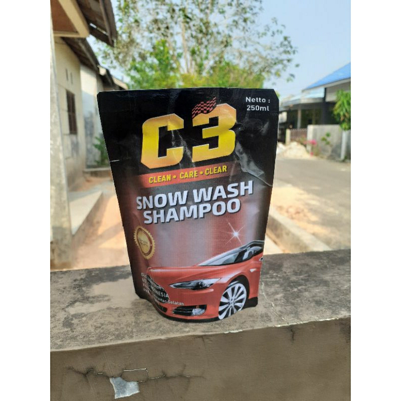 C3 SNOW WASH SHAMPOO / sampo cuci motor sampo cuci mobil sampo salju isi 250 ml