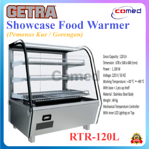 CMAX SHOWCASE FOOD WARMER GETRA RTR-120L SOCES Pemanas Kue Gorengan / SHOWCASE WARMER GETRA RTR-120L