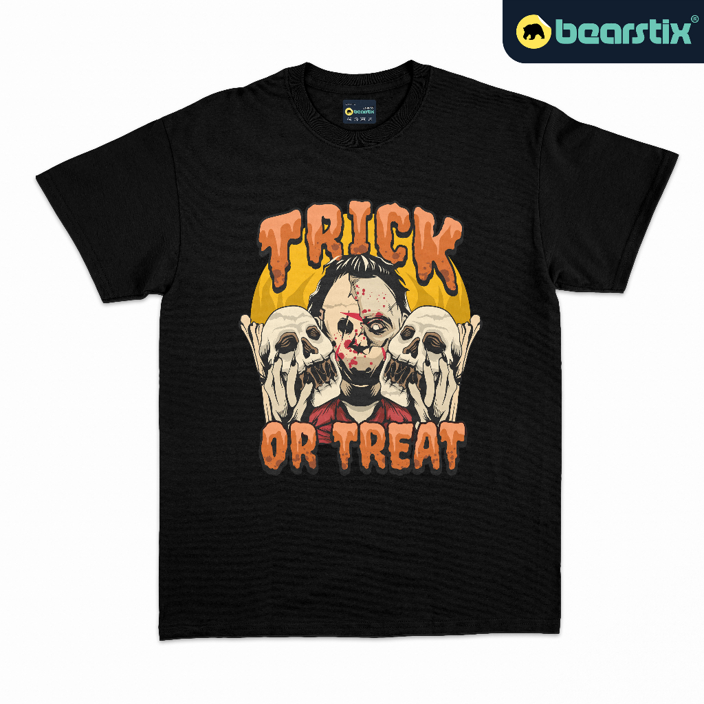 SHINZO - Tshirt Trick Or Treat - Kaos Halloween - Baju Distro Unisex - Tshirt Jason Voorhees