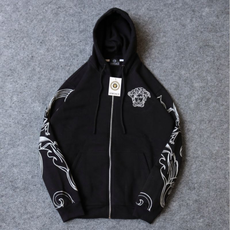 HOODIE ZIPPER VERSACE BAROCCO FULL TAG AND LABEL