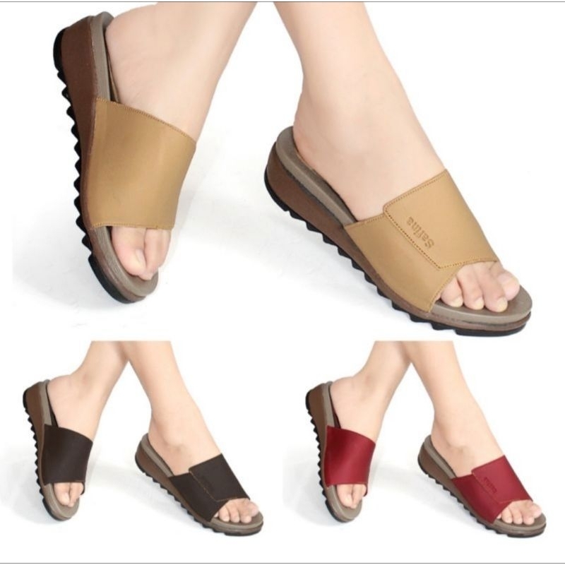 Sendal Wedges Wanita|Sendal Wanita Kondangan|Sendal Ibu-Ibu|Sendal Lebaran 2026