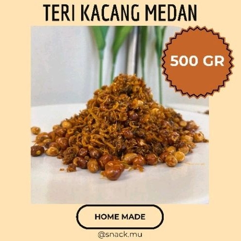 

500gr Teri Kacang medan ori/balado daun jeruk