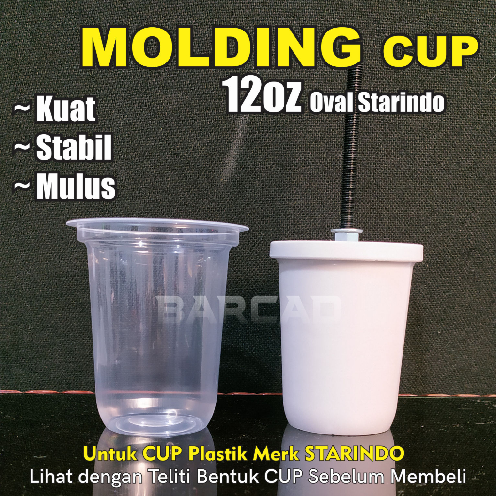 Molding Dudukan Sablon CUP Plastik Starindo 12oz Oval