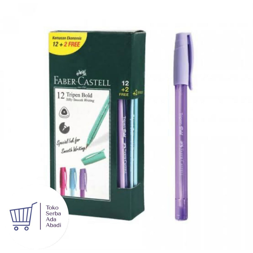 

Faber Castell Tripen Bold #54729912 Per Box (14 PCS 12+2 EKONOMIS)