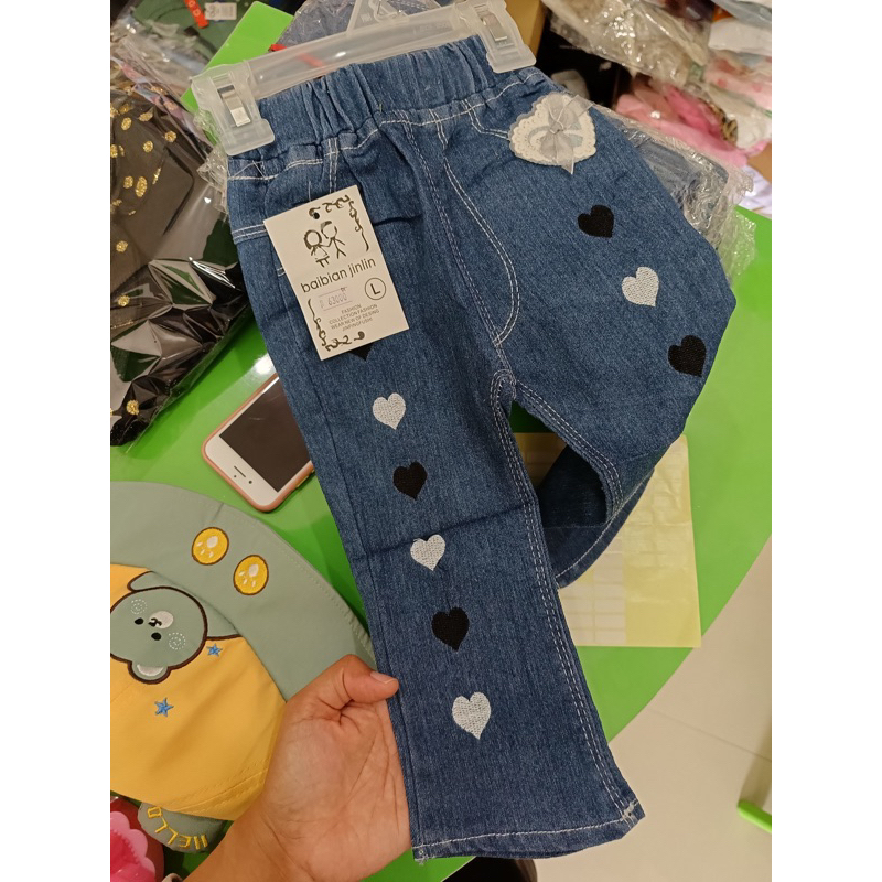 Jeans Anak Cewe Love Import Premium