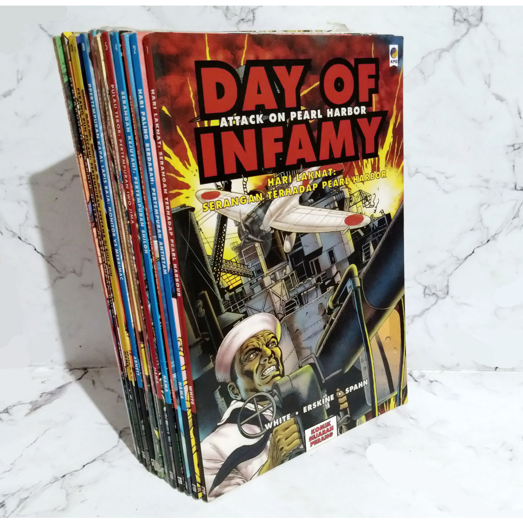 Paket Komplit 12 Komik Sejarah Perang - Penerbit KPG