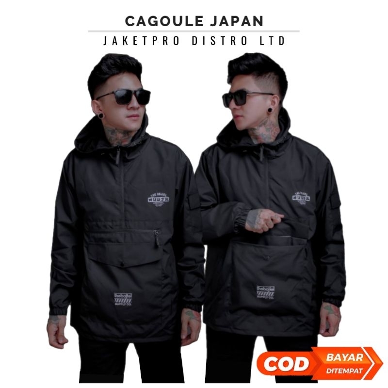 Jaket Cagoule Pria Pocket Tebal Anti Air  / Cagoule Japan Waterproof Original