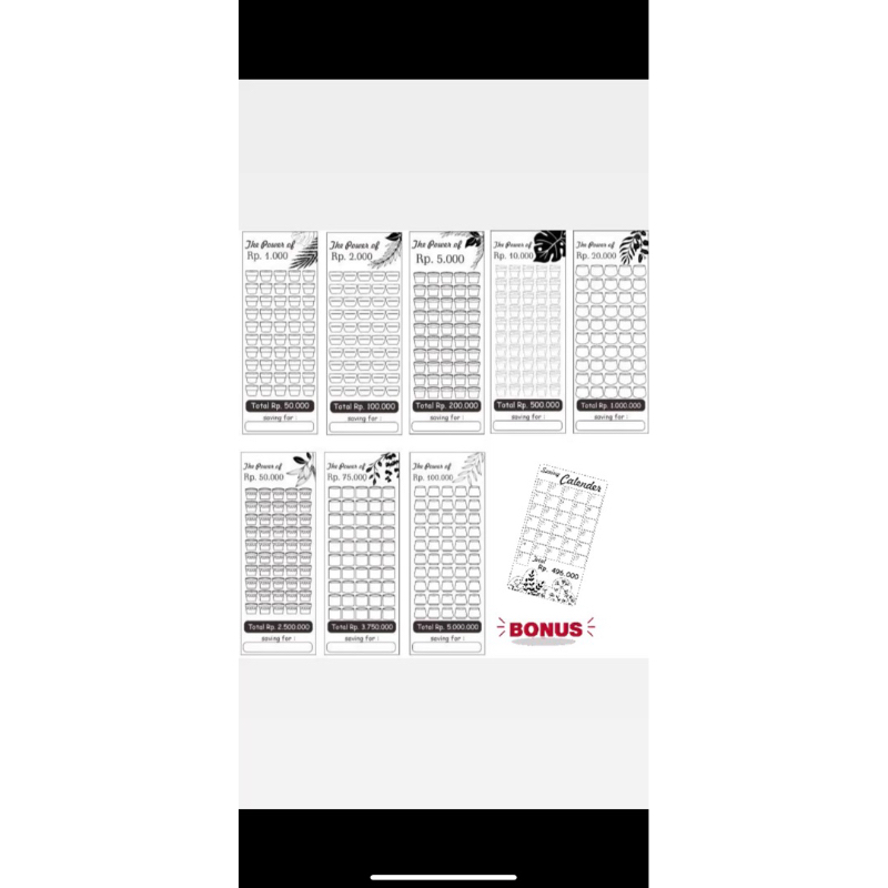 Kertas saving challeng free challenge kalender