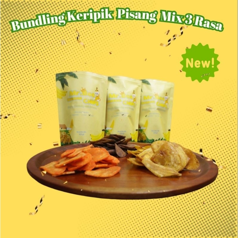 

Bundling 3 pcs Keripik Pisang Mix 3 rasa