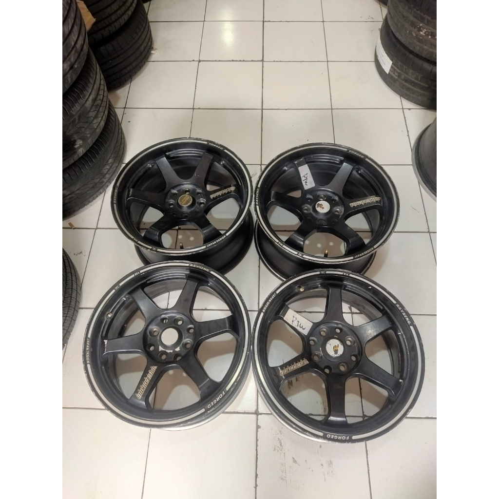 velg mobil bekas TE37 ring 16 pcd 4x100/114,3 lebar 7/8,5