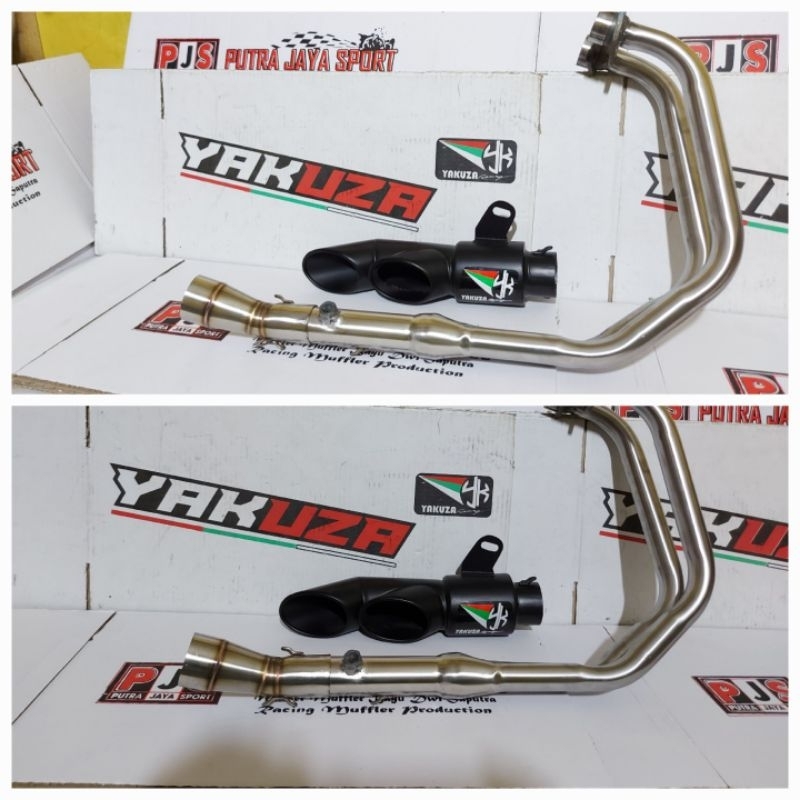 knalpot full system yakuza gp for ninja fi,cbr250rr, r25 dll pnp