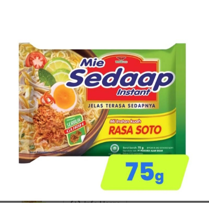 

mie instan sedap soto( paket isi 5)