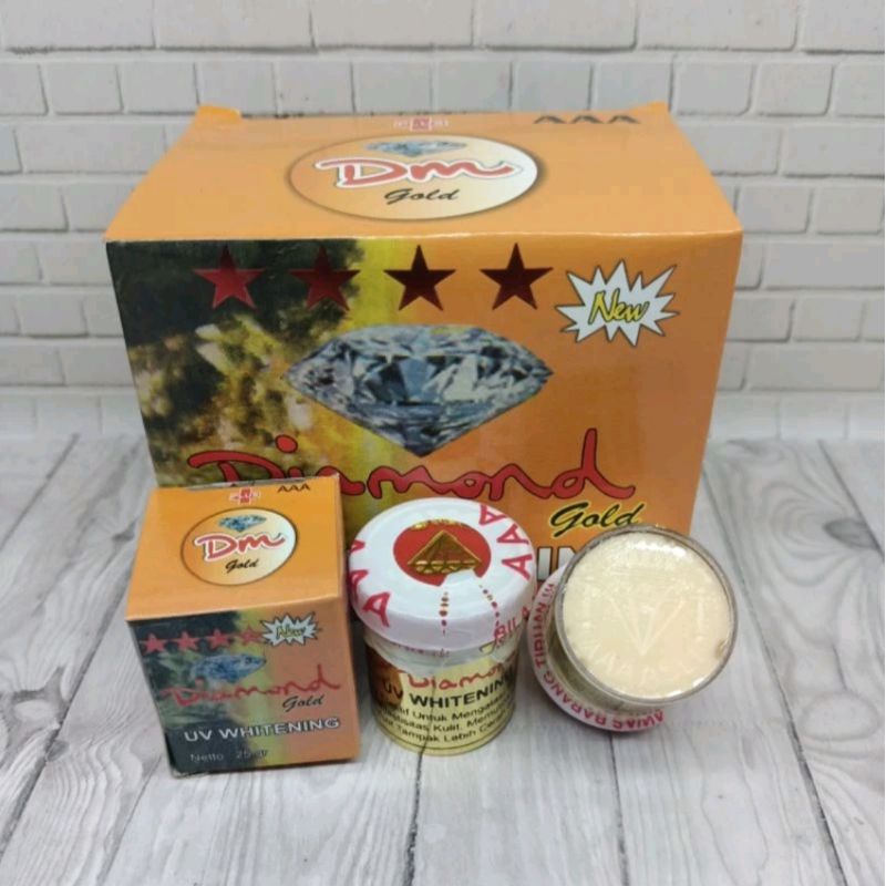 ( 12 pcs ) CREAM DIAMOND GOLD AAA // Cream Diamond Gold Uv Whitening