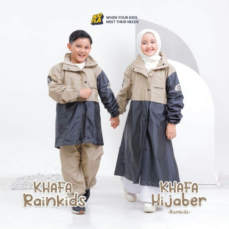 Jas hujan anak perempuan - Hooflakids rainkids - Jas hujan anak laki laki  bahan pvc premium waterpr