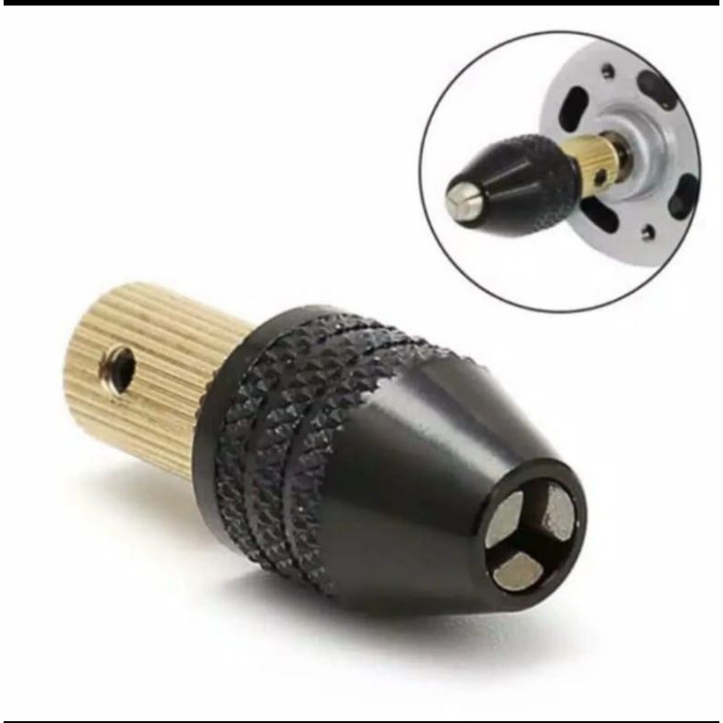 Kepala Bor Mini Keyles Chuck Collet Mini Dinamo Motor DC As 3,17mm