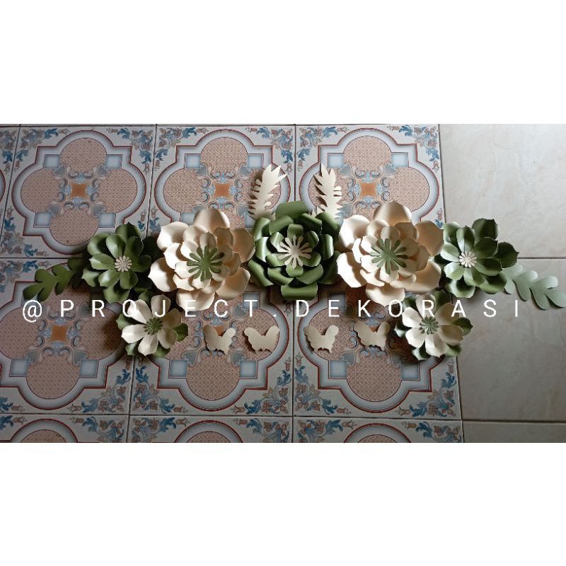 (READY LANGSUNG KIRIM) paperflower dekorasi acara /papan paperflower /  paperflower engagement lamar