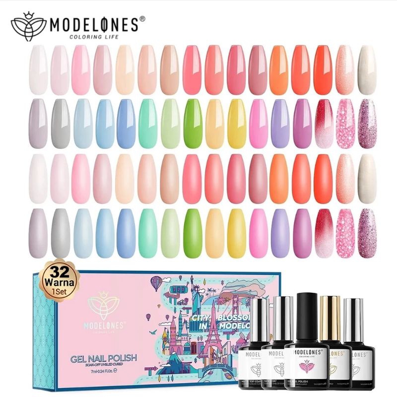 modelones 40pcs base coat/top coat/matte top coat