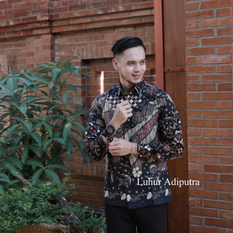 Praja Kemeja Batik Pria Katun Prima Premium Solo Anak Muda Modern Luhur Adiputra