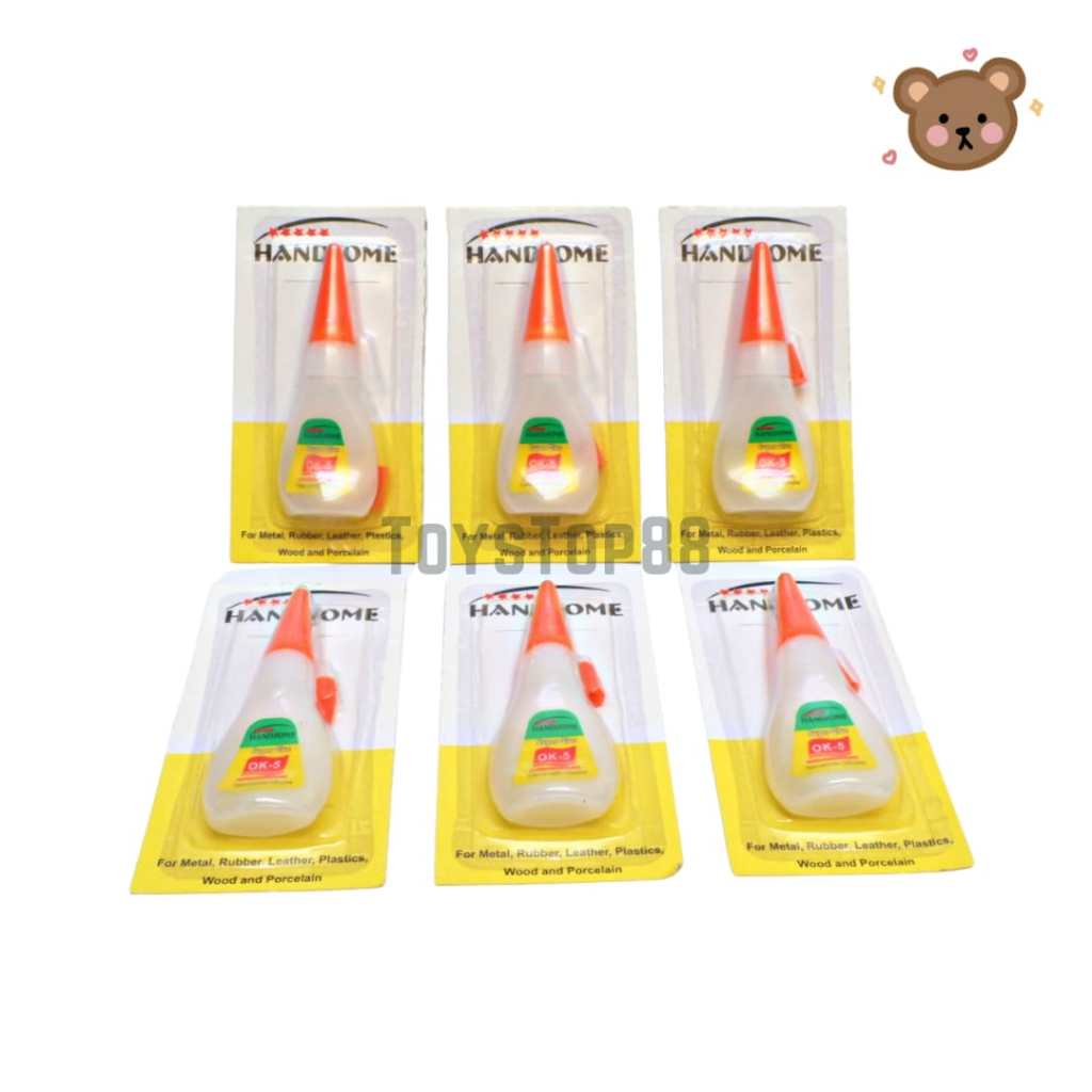 

Lem Korea Botol Renceng 5 gr - Lem Cair Handsome Serbaguna Tetes Super Glue