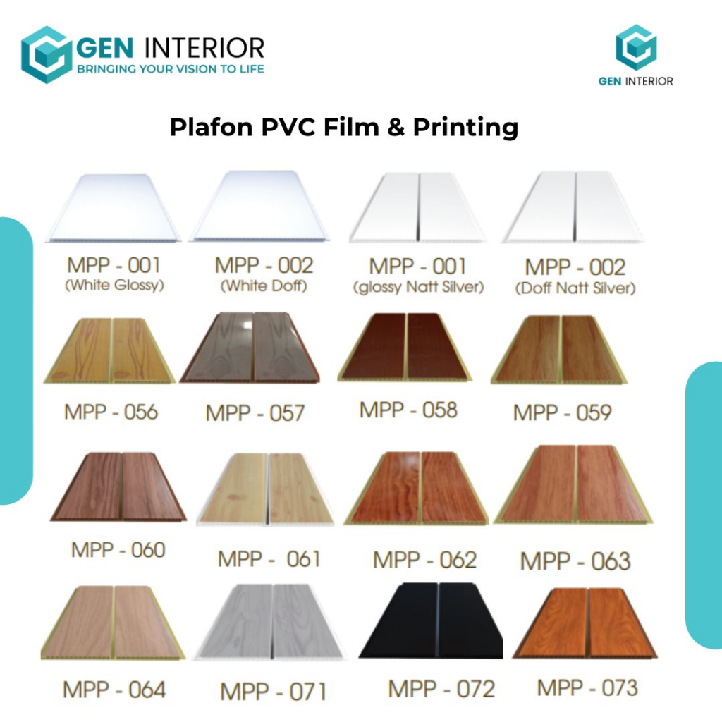 Plafon PVC Film &amp; Printing 3mx20cmx7mm