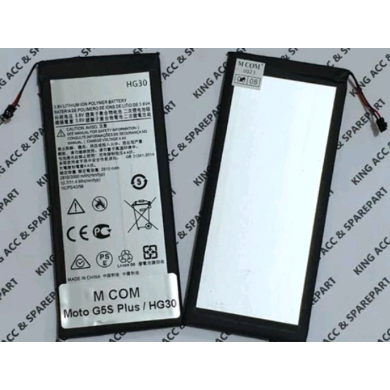 BATERAI BATRE BATERE BATTERY MOTO G5S PLUS HG30 M COM DOUBLE POWER M COM