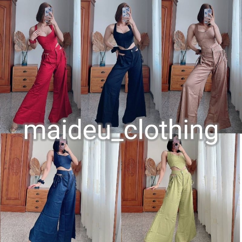 maideu clothing | kulot | long kulot set | sexy crop top