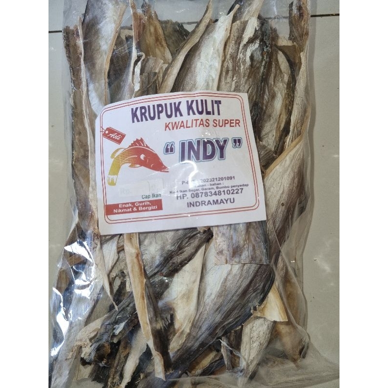 

krupuk kulit ikan mentah cap " indy