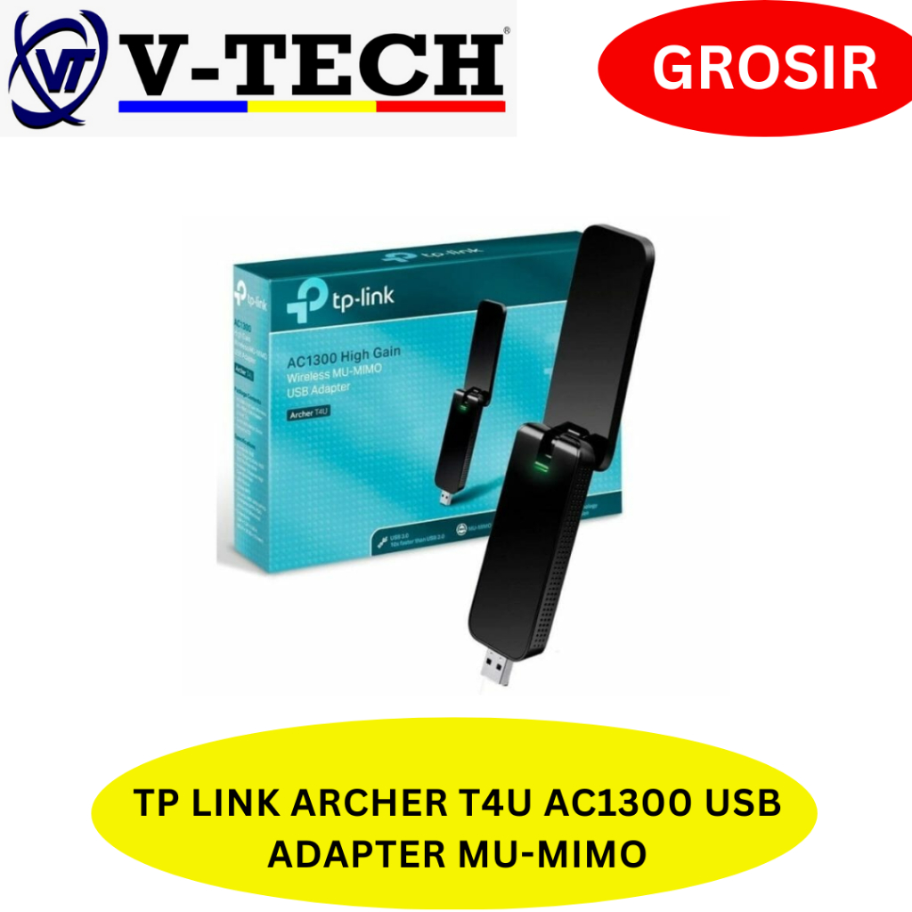 TP LINK ARCHER T4U AC1300 USB ADAPTER MU-MIMO