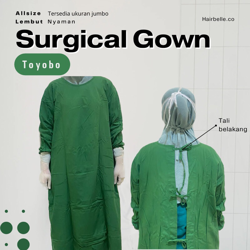 Surgical Gown Baju APD Gown Medis Tali Belakang Jubah Operasi Baju Tindakan Baju OK