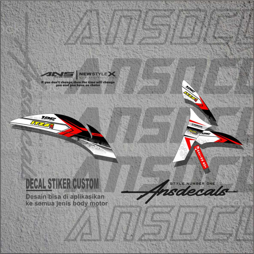 Stiker Striping motor Yamaha Fino 125 Bebas Custom