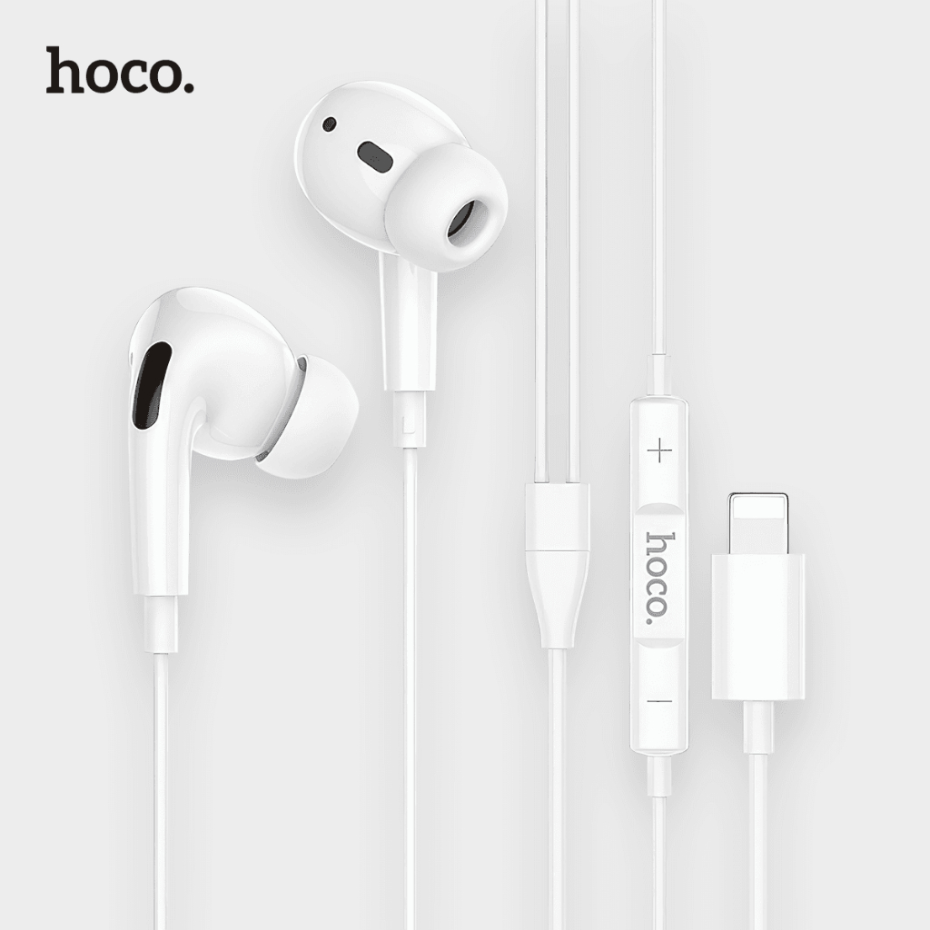 HOCO Earphone For iPhone Lightning Wired Headset Micphone Original M1 Pro
