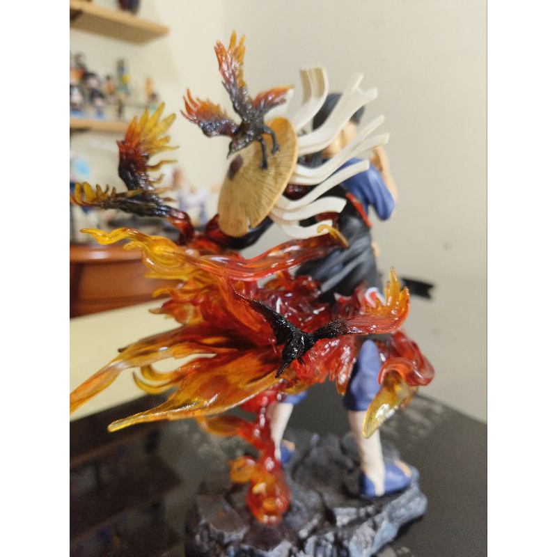 (naruto) (box) action figure anime statue uchiha itachi LED di mata