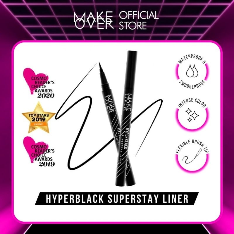 Makeover Make over hyperblack superstay liner | Eyeliner pen | eyeliner spidol