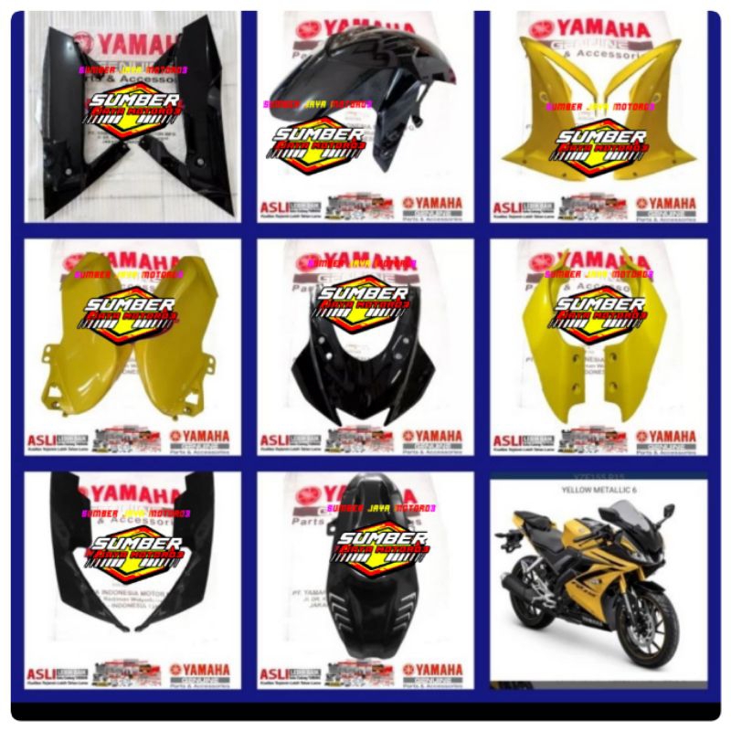 Paket Full Set Body Halus New R15 R15 VVA V3 Kuning Hitam Original