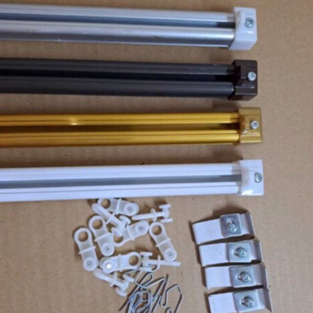 Set Rel Vitrase Gorden / Tiang Vitrase Gorden / Rel Alumunium